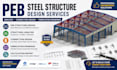 peb steel structures with analysis, connection design and fabrication drawings