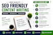 write SEO optimized blog posts and articles