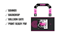 design professional event banners and balloon gates