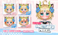 create chibi png tuber, chibi vtuber, chibi illustration for your stream