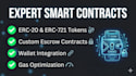 develop custom web3 smart contracts and solidity dapps