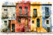 do an watercolor house portrait