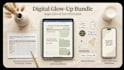 design an aesthetic digital planner bundle in canva