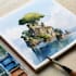 concept art, fantasy landscape character illustration