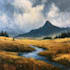 concept art, fantasy landscape character illustration