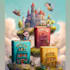 create a cartoon childrens book cover illustration