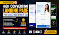 design cro focused PPC landing page google ads meta ads conversion funnel site