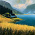 concept art, fantasy landscape character illustration