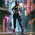 cyberpunk female character desing
