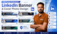 create professional linkedin banner and cover photo design