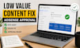 guaranteed adsense approval fix low value content policy violations compliance