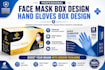 face mask box design, hand gloves box design