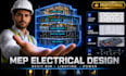design mep electrical drawing, lighting layout, revit bim and power distribution
