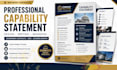 design a professional capability statement and business profile