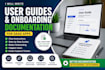 write user guides and onboarding documentation for saas apps
