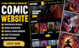 design or redesign comics website, comic illustration website, anime website
