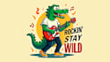 do amazing crocodile rocking logo with free source file
