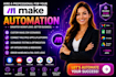 setup and fix make com automation n8n zapier automation make com expert