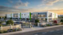 design industrial warehouse, warehouse layout, site plan and 3d rendering