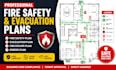 create fire safety, evacuation, escape and egress plans for fire code compliance