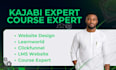 be your kajabi website design, clickfunnel, learnworld website and course expert