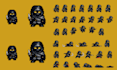 do pixel art animation, pixel character, sprite sheet game art and game asset