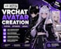 create a premium custom vrchat avatar for PC and quest