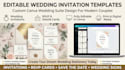 design editable wedding invitation template canva wedding suite