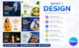 design social media posts, ads and editable canva templates