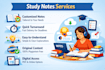 write research summaries and study notes