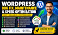 provide wordpress maintenance, fix wordpress errors, bugs, issues and optimize