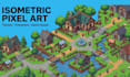 design isometric pixel art tileset pixel tilemap rpg game asset pixel background