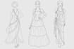 sketch a simple flat sketch fashion illustration