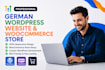build a german wordpress website and woocommerce store, wordpress development