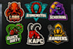 design gaming logo, esports, or sports