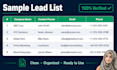 do b2b lead generation, linkedin leads, email list building and web reseach