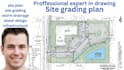 design storm water drainage plan and pipe network site grading plan