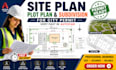 draw site plan, plot plan and subdivision for city permit in autocad