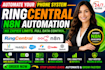build n8n automation for ringcentral, missed call  sms, crm sync, ai workflows