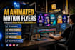 create professional ai animated motion flyers and posters