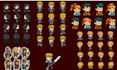 create retro 8 bit or 16 bit pixel art character and game assets