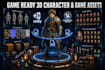create game ready 3d character,low poly model,sprite sheet,game asset,indie game