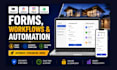 create typeform, jotform, fillout, formstack forms, workflows and automation