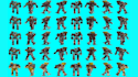 create pixel art spritesheet animation for your game character
