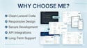 develop a custom website in PHP laravel as full stack laravel developer