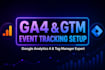 set up google analytics 4, GTM, event tracking, and ecommerce tracking