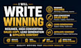 create professional resumes, persuasive sales copy, lead generation