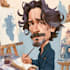 draw artistic cartoon caricatures