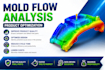 design injection molds with dfm analysis and moldflow simulation