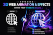 create stunning 3d web animations and visual effects with gsap and custom shader